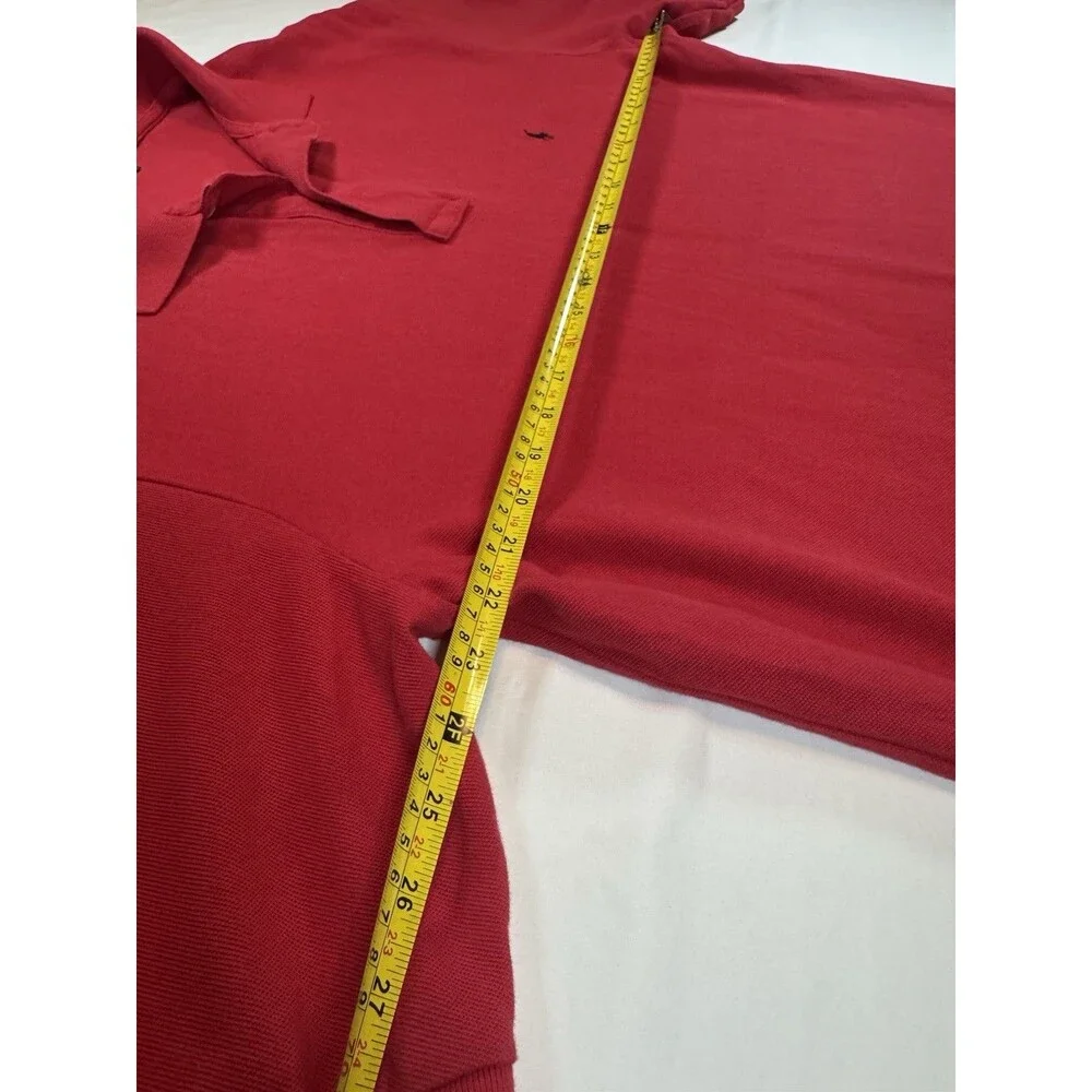 Polo Ralph Lauren RL15 Polo Shirt LT Tall Red Short Sleeve Big Pony Logo Cotton